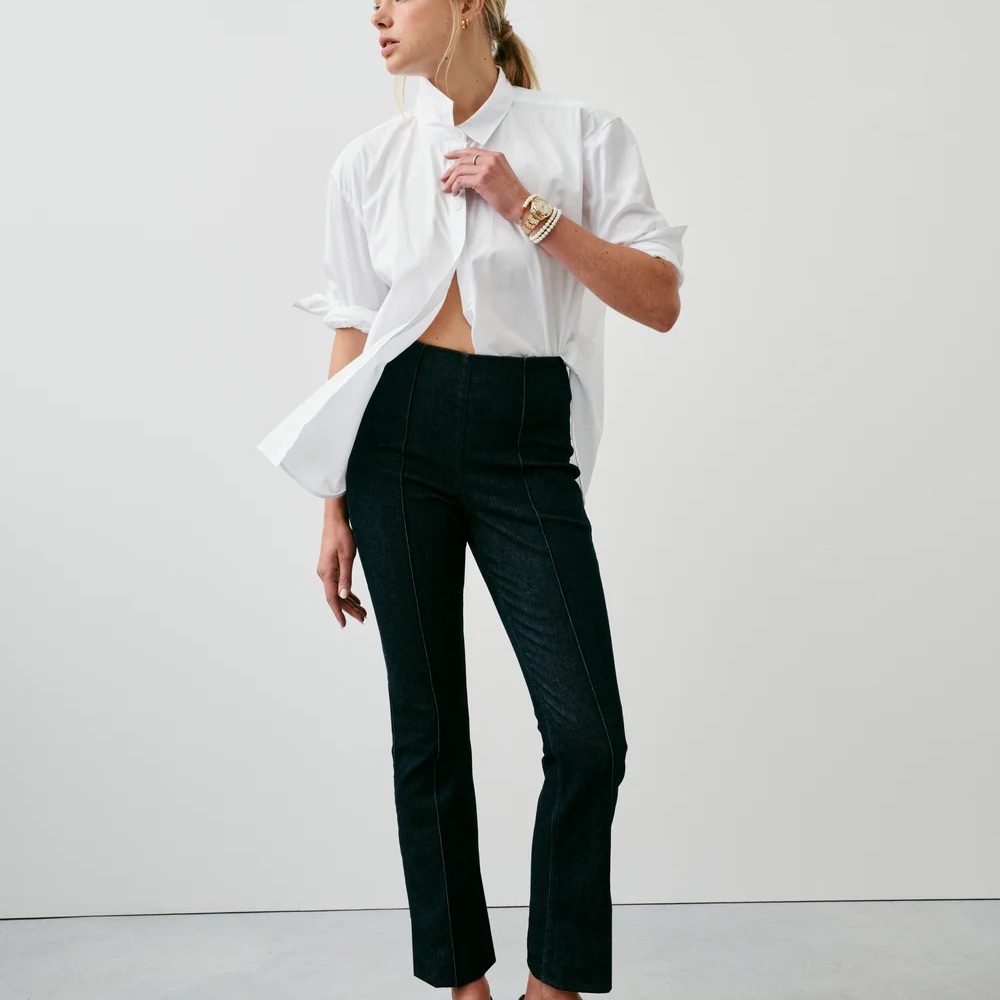 Spanx zero waistband micro flare jeans